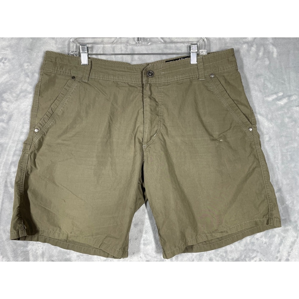 Kuhl Mens Olive Green Cotton Nylon Hiking Cargo Shorts Size 38 RN108846 FLAW